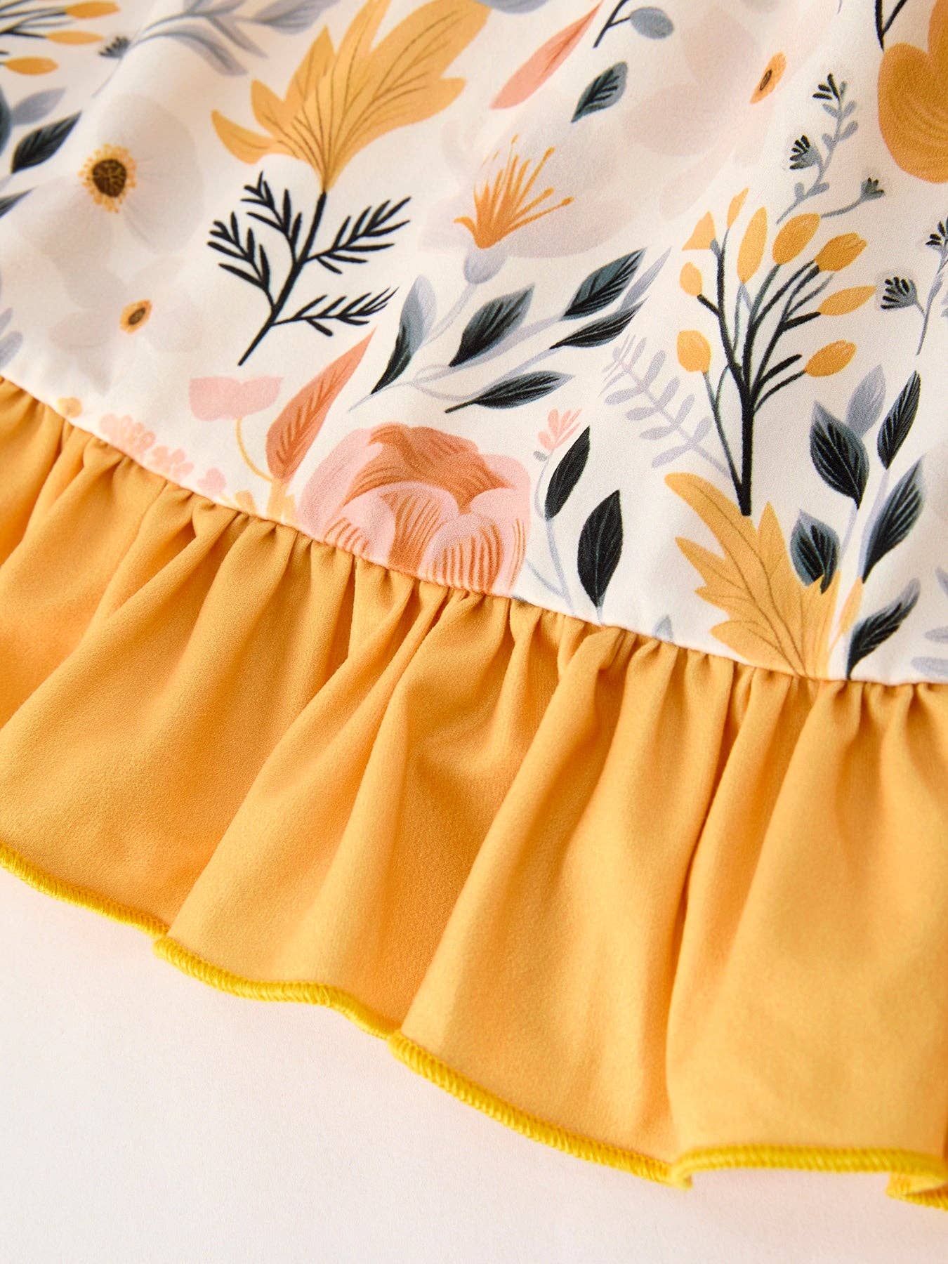 Flora Belle Dress in Mustard - Girls (2-7)