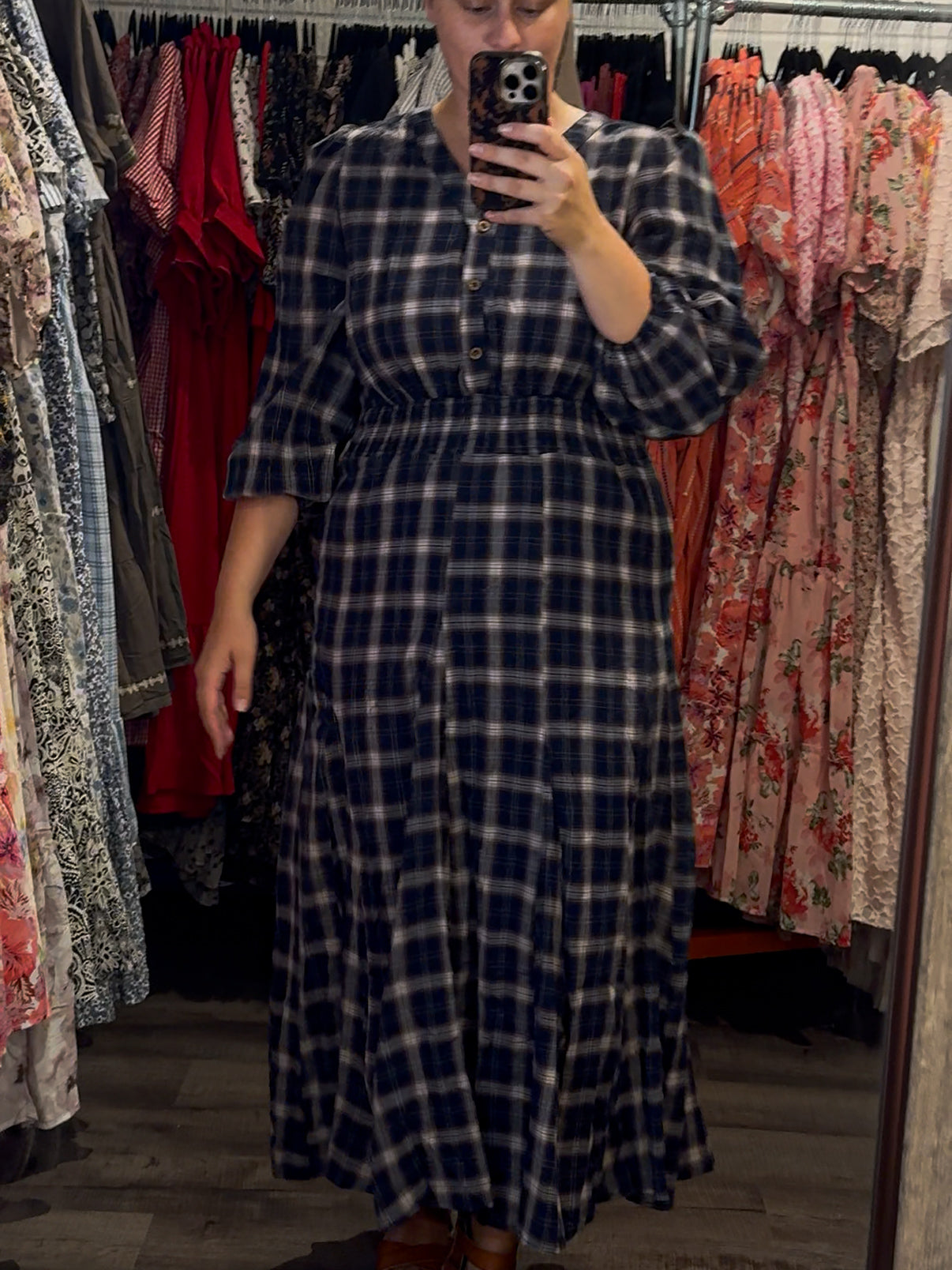 Tasmin Dress in Navy Multi- Misses (S-XL)