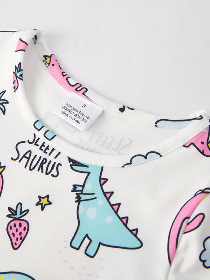 Dino Dress in Pastel Multi- Girls (6-8/9)