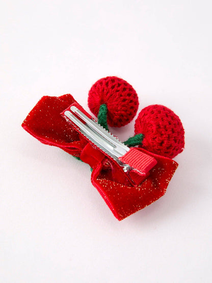 Cherry Hairpin in Red- Girls Accessories