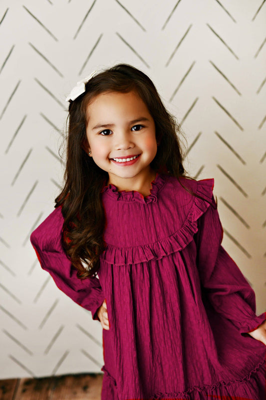 Daniela Dress in Plum- Girls (3/4-10/12)