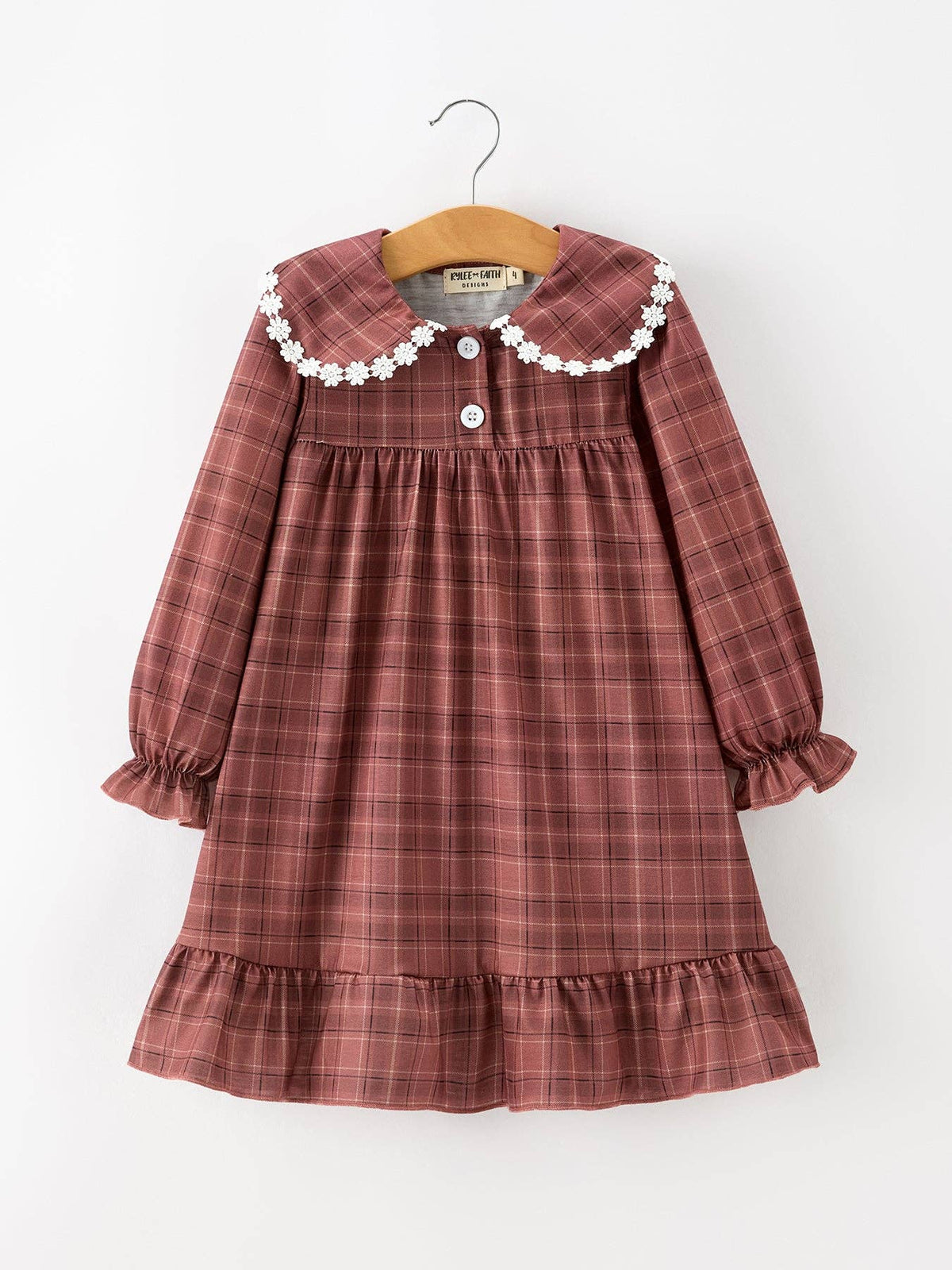 Prairie Rose Dress in Brown- Girls (2-6)