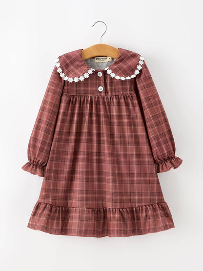 Prairie Rose Dress in Brown- Girls (2-6)