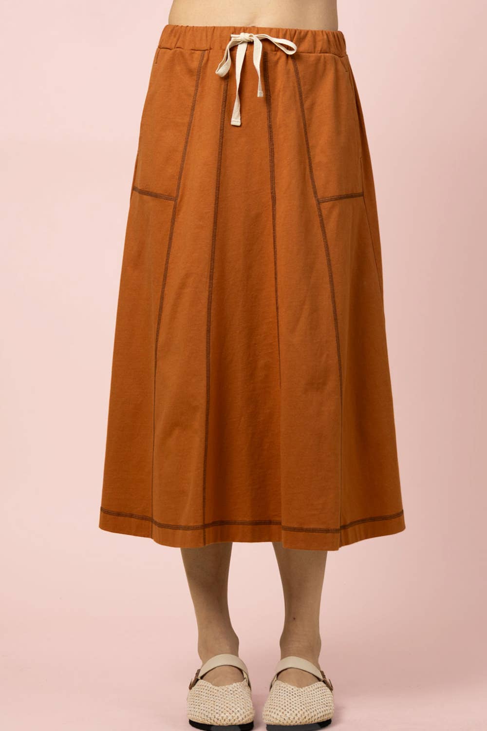 Andie Skirt in Tobacco- Misses (S-L)