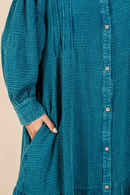 Zinnia Dress in Topaz Blue- Misses (S/M,M/L)