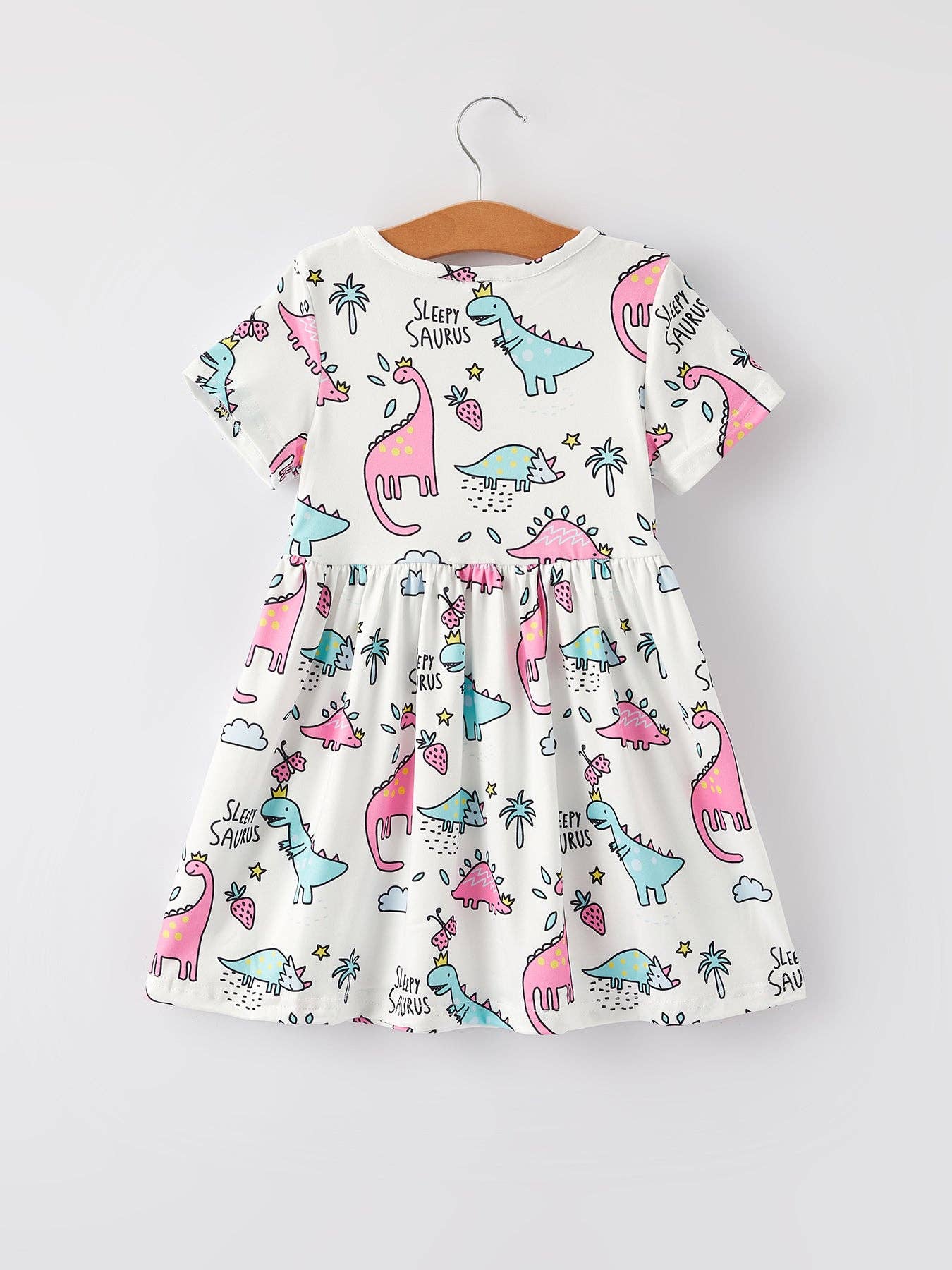 Dino Dress in Pastel Multi- Girls (6-8/9)