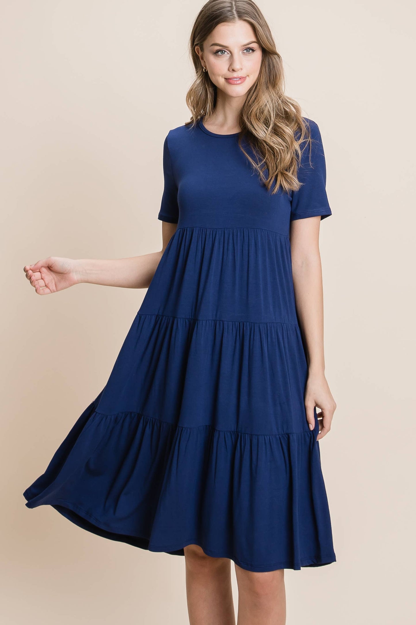 Joanna Dress in Navy- Misses (S-XL)