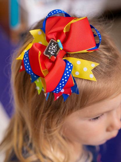 Ribbon Bow in Red Class in Session- Girls Accessories