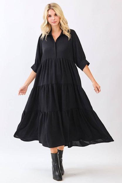 Soraya Dress in Black- Misses (S-L)