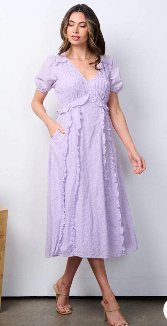 Bessie Dress in Lavender- Misses (S-L)