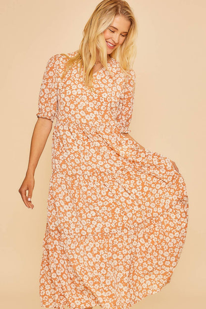 Massey Dress in Coral- Misses (S-XL)