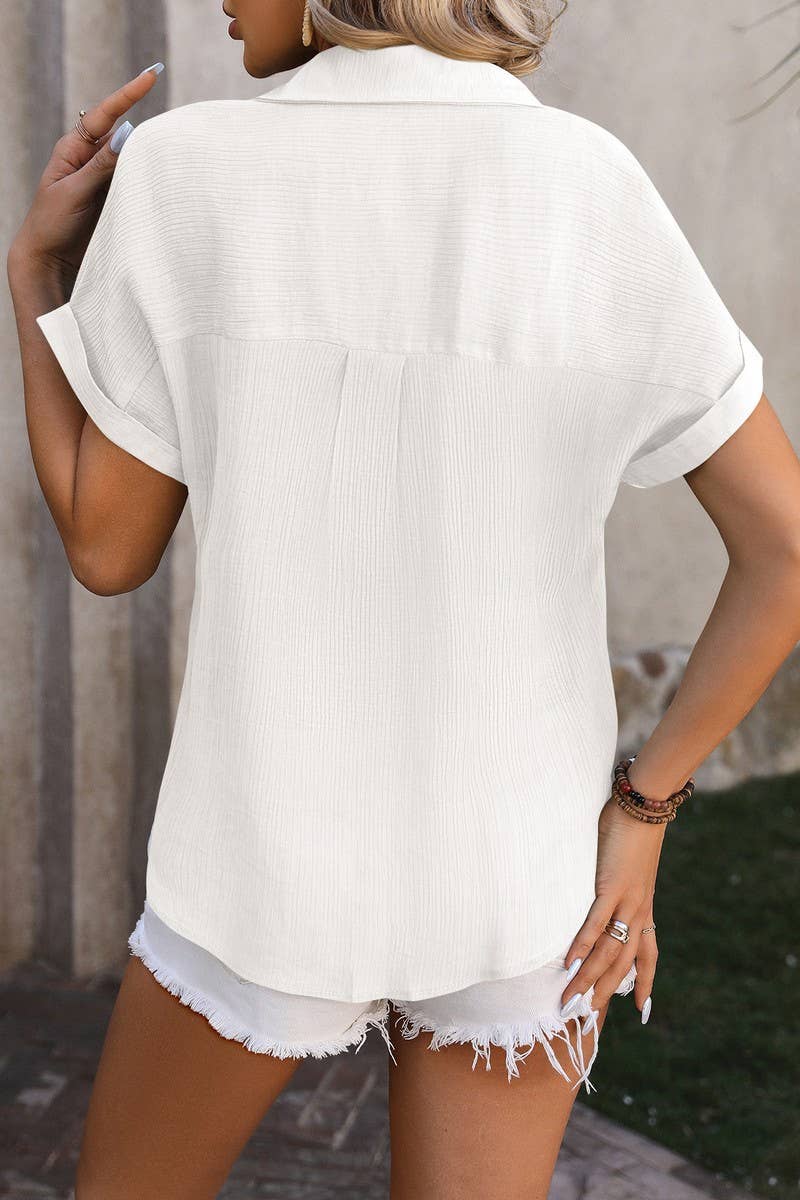 Callie Top in White- Misses (M-XL)