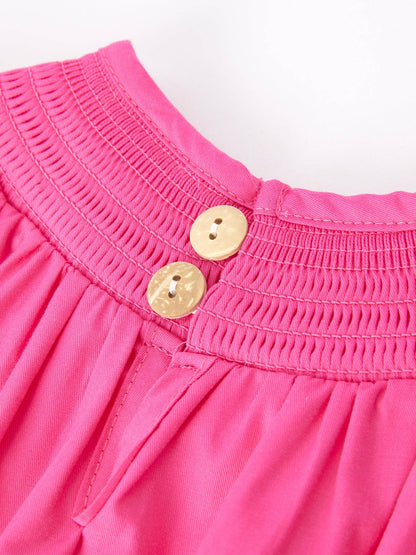Kaelie Romper in Hot Pink- Infant Girls (3M-18M)