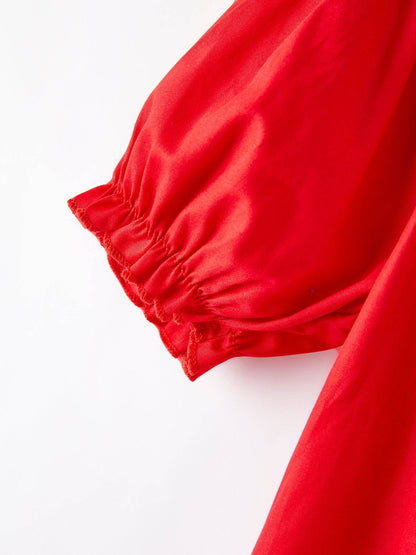 Kaelie Dress in Red- Girls (4,6)