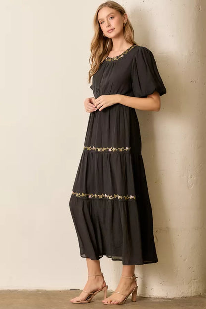 Ravenna Dress in Black- Misses and Plus (S-3X)