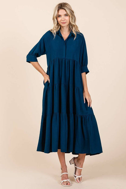 Soraya Dress in Teal- Misses (S-L)