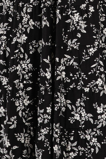 Liana Dress in Black/Off White- Misses (S-L)