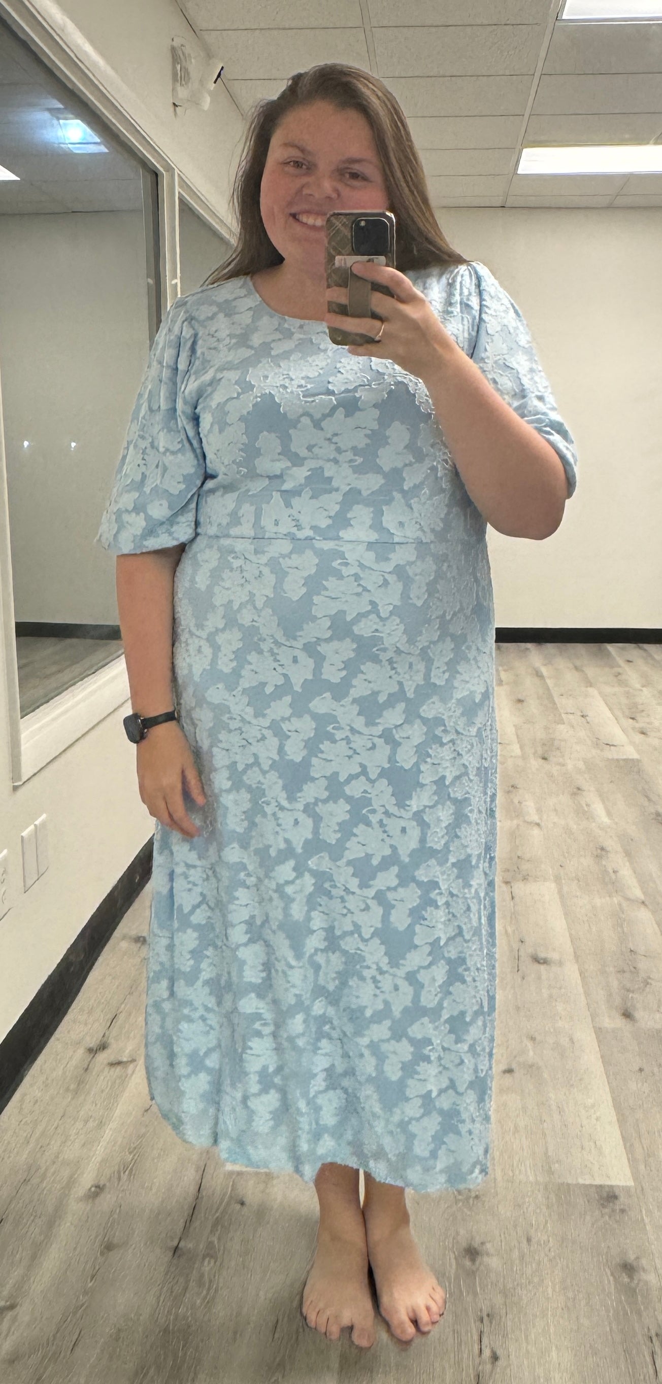 Blue Serenity Dress in Lt Blue- Misses & Plus (S,M,XL-3X)