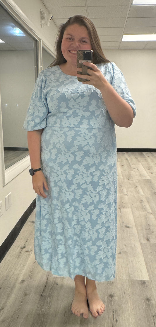 Blue Serenity Dress in Lt Blue- Misses & Plus (S-3X)
