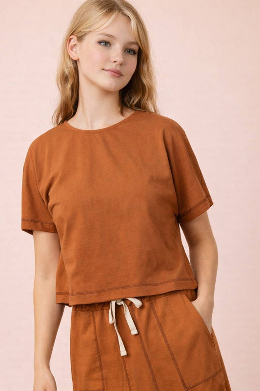 Andie Top in Tobacco- Misses (S-L)