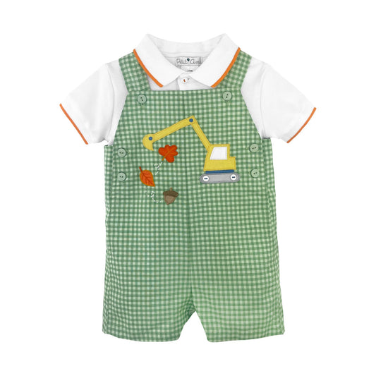 Fall Construction Shortall in Green- Infant Boys (3M-24M)