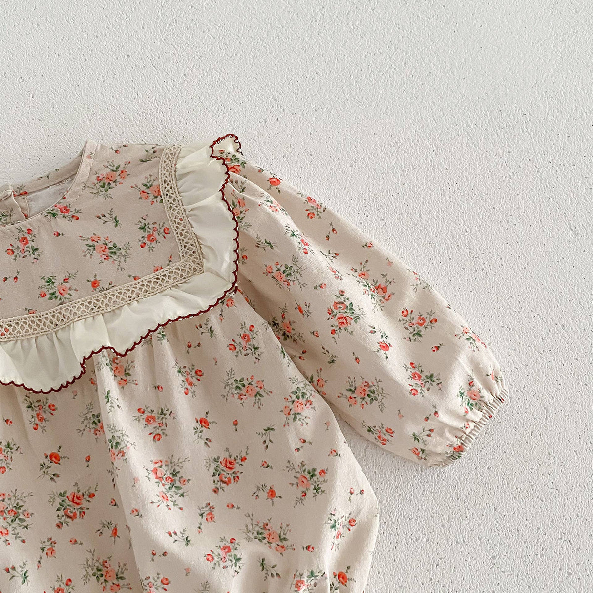 Rosie Pearl Romper Set in Vintage Floral- Infant (6M-24M)
