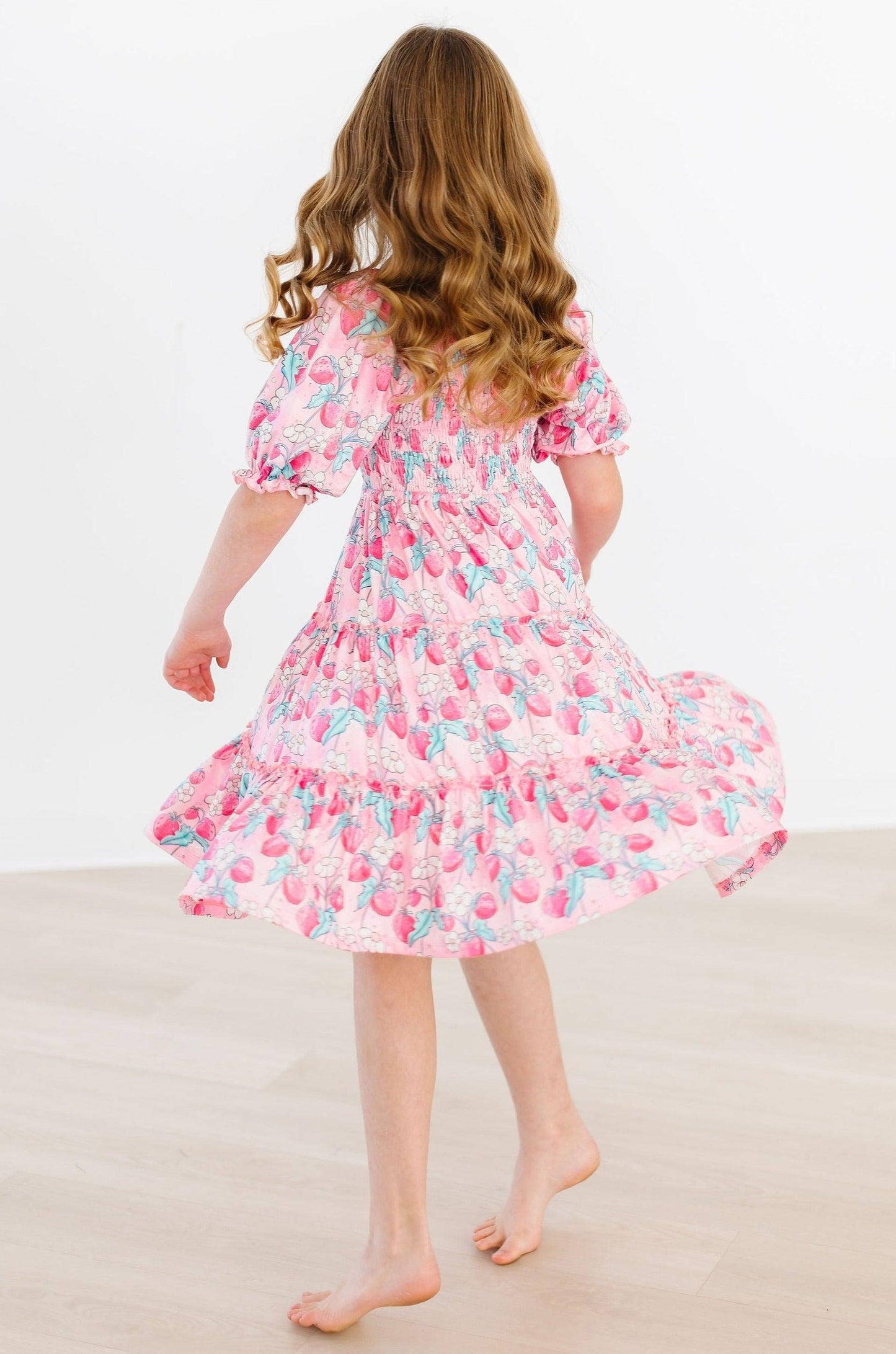 Strawberry Shortcake Smocked Dress in Pink- Girls (2T-7/8)