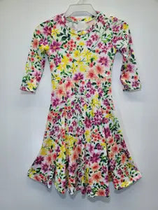 Princess Seam Dress in Floral Lilac- Girls (S 5/6 - XL 11/12)
