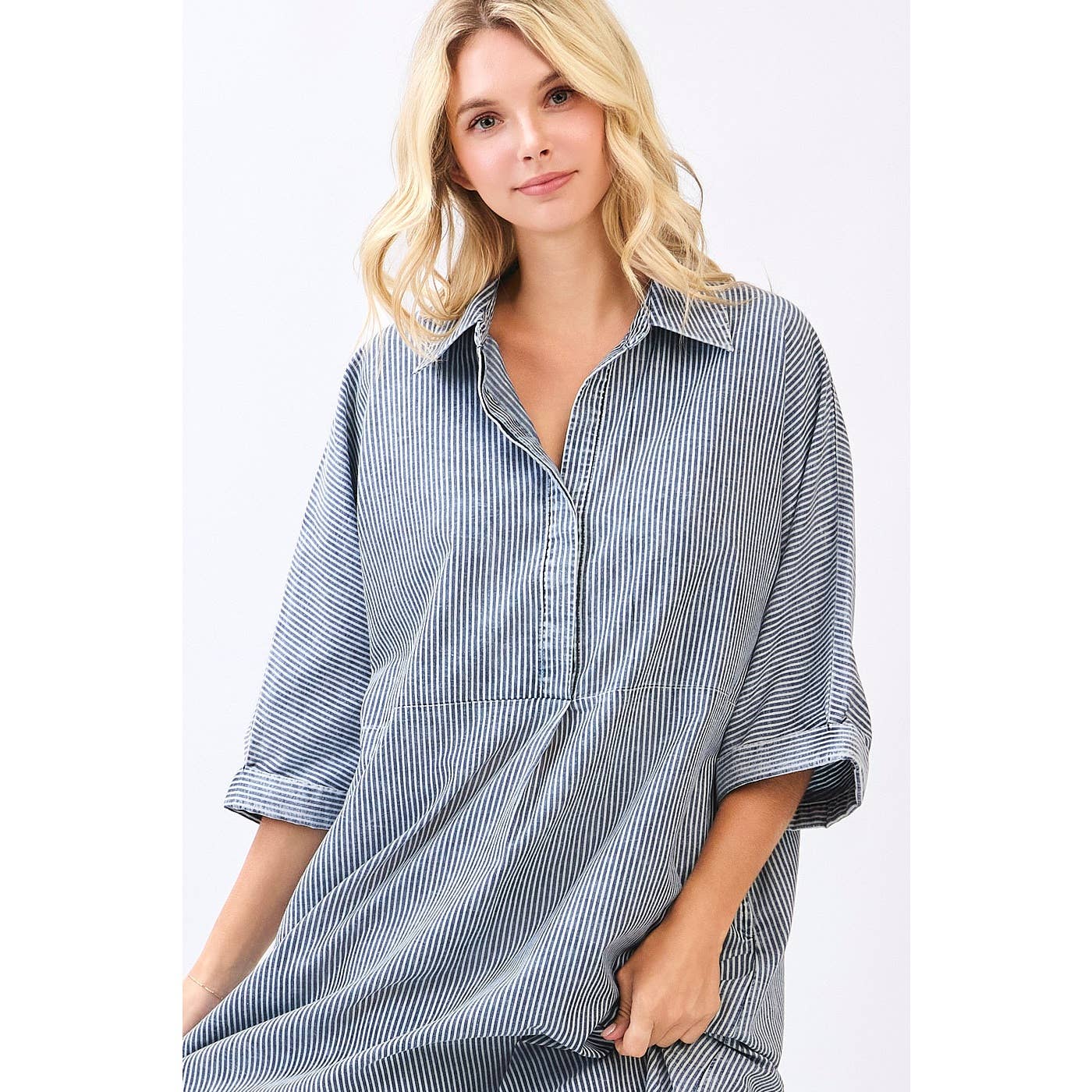 Collins Dress in Navy- Misses (S-L)