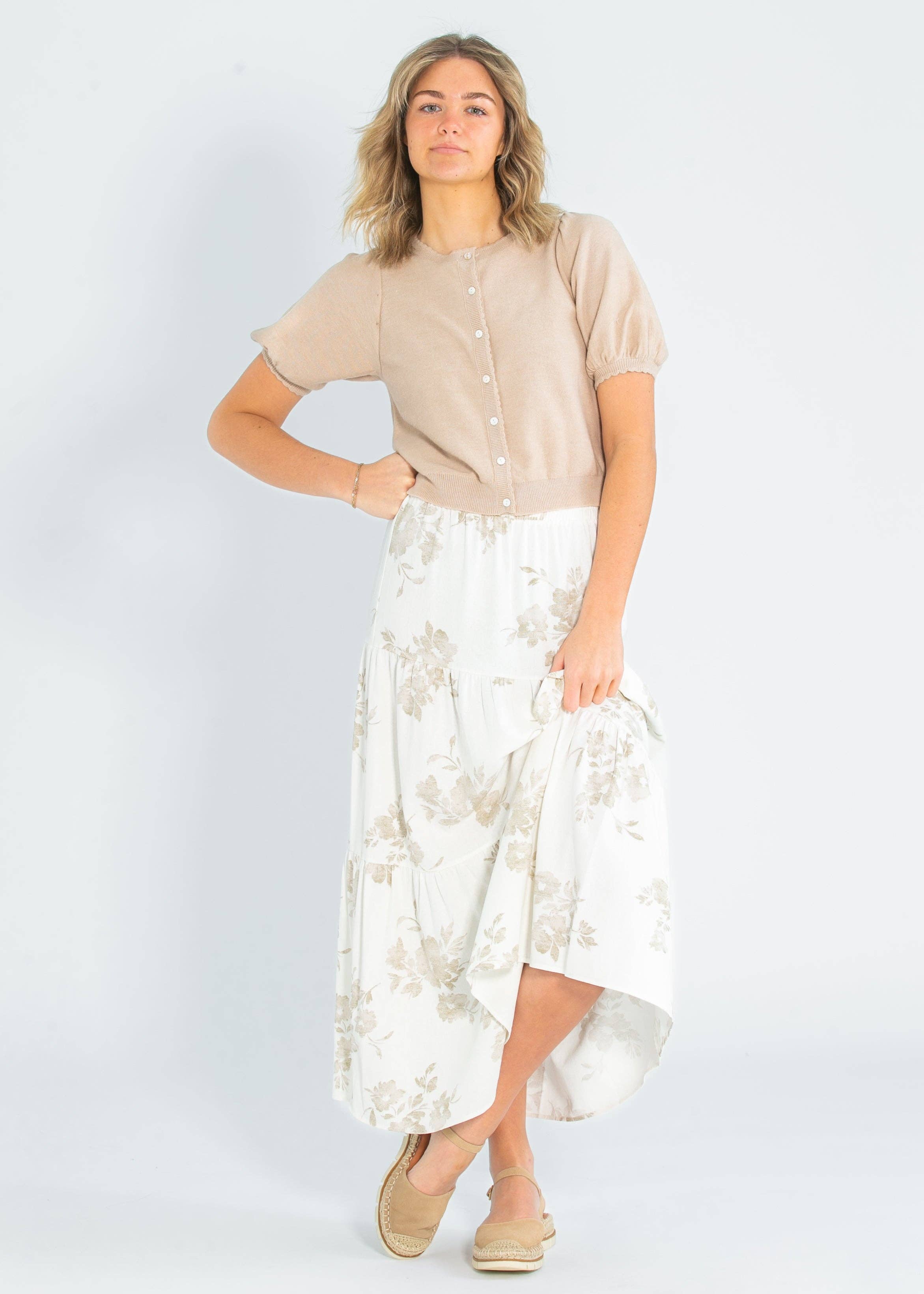 スカート TAGLIATORE Woman Skirt Ivory NELL970154 A1123 Linen-cotton Blend City Skirt For Women | Factory