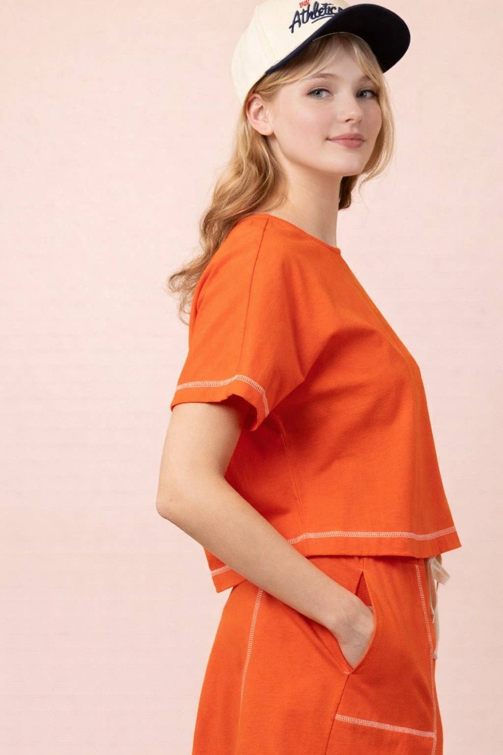 Andie Top in Tomato- Misses (M)