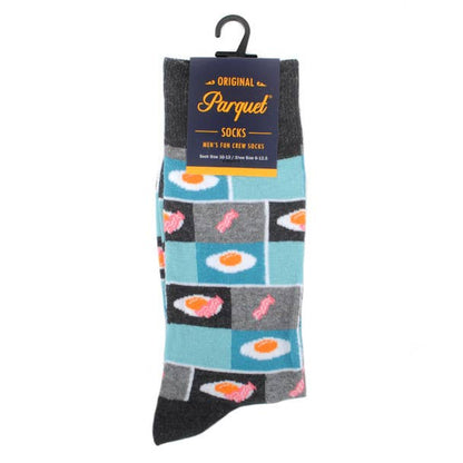 Bacon & Egg Socks in Grey- Men's Accessories