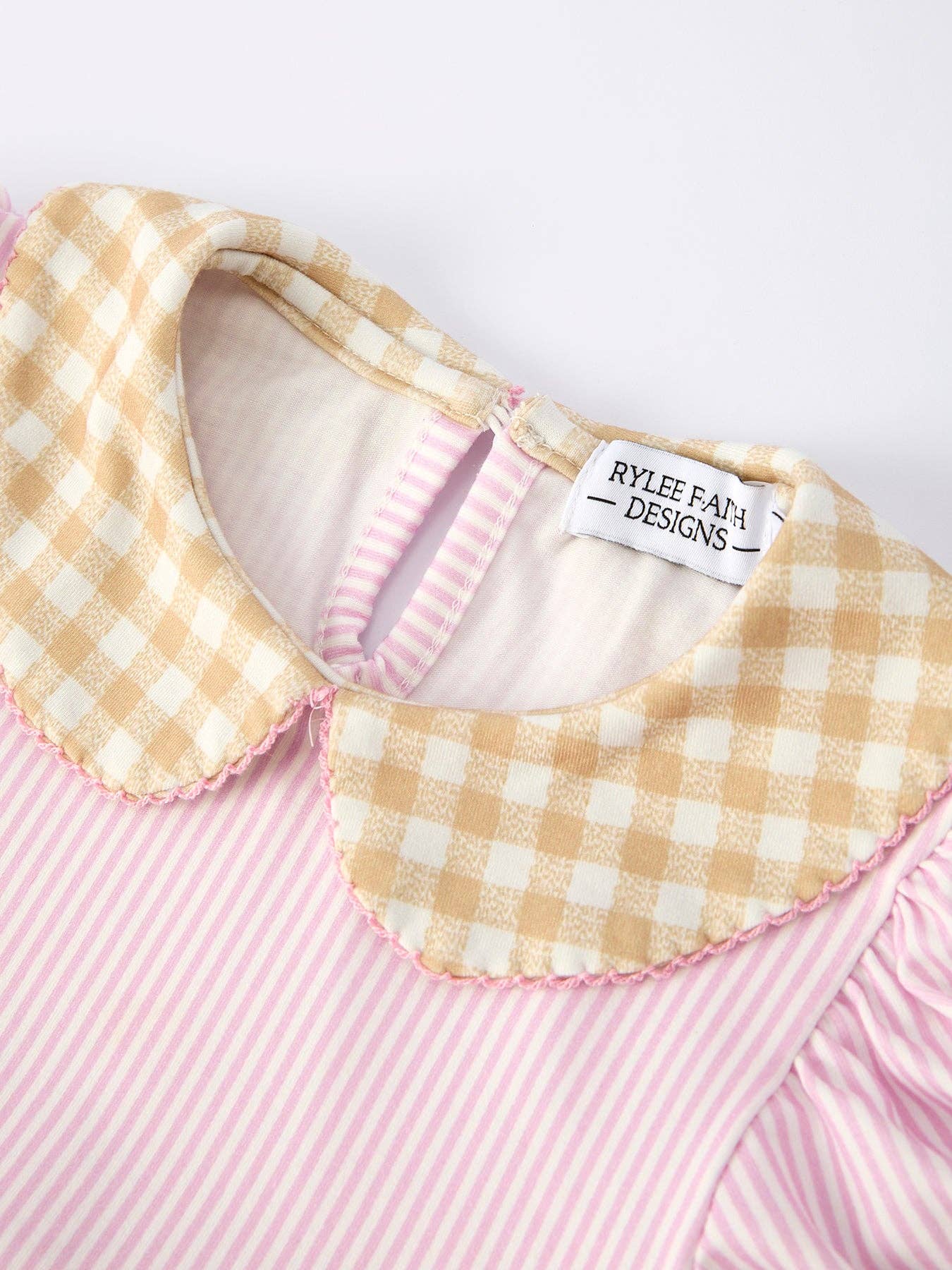 Farm Horse Bow Dress in Pink Stripes- Girls (2-7)