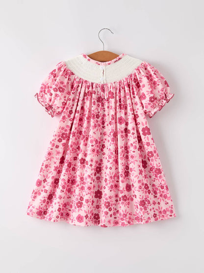 Boots Smocking Dress in Pink- Girls (2-7)