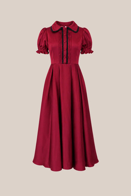 *PREORDER* Sophia Dress in Garnet- Misses and Plus (0-22W)