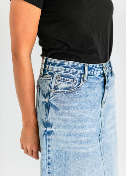 Mina Denim Maxi Skirt in Denim- Misses (2,10)