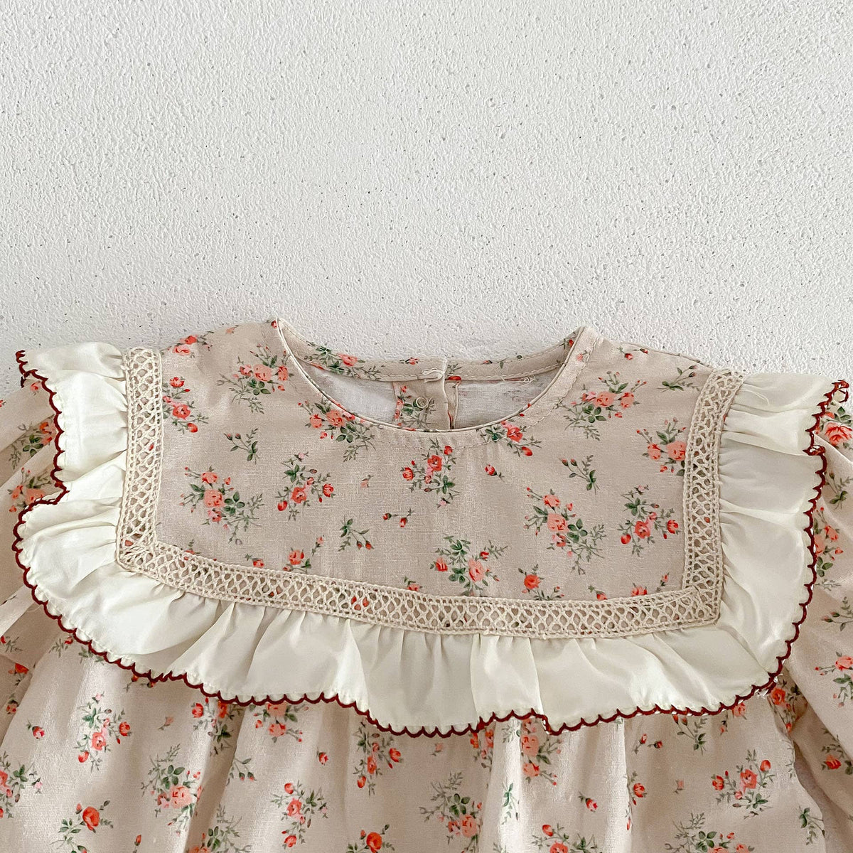 Rosie Pearl Romper Set in Vintage Floral- Infant (6M-24M)