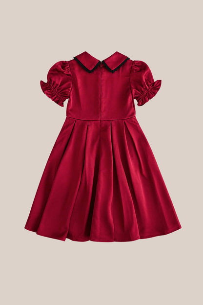 *PREORDER* Mini Sophia Dress in Garnet- Girls (2T-13/14)