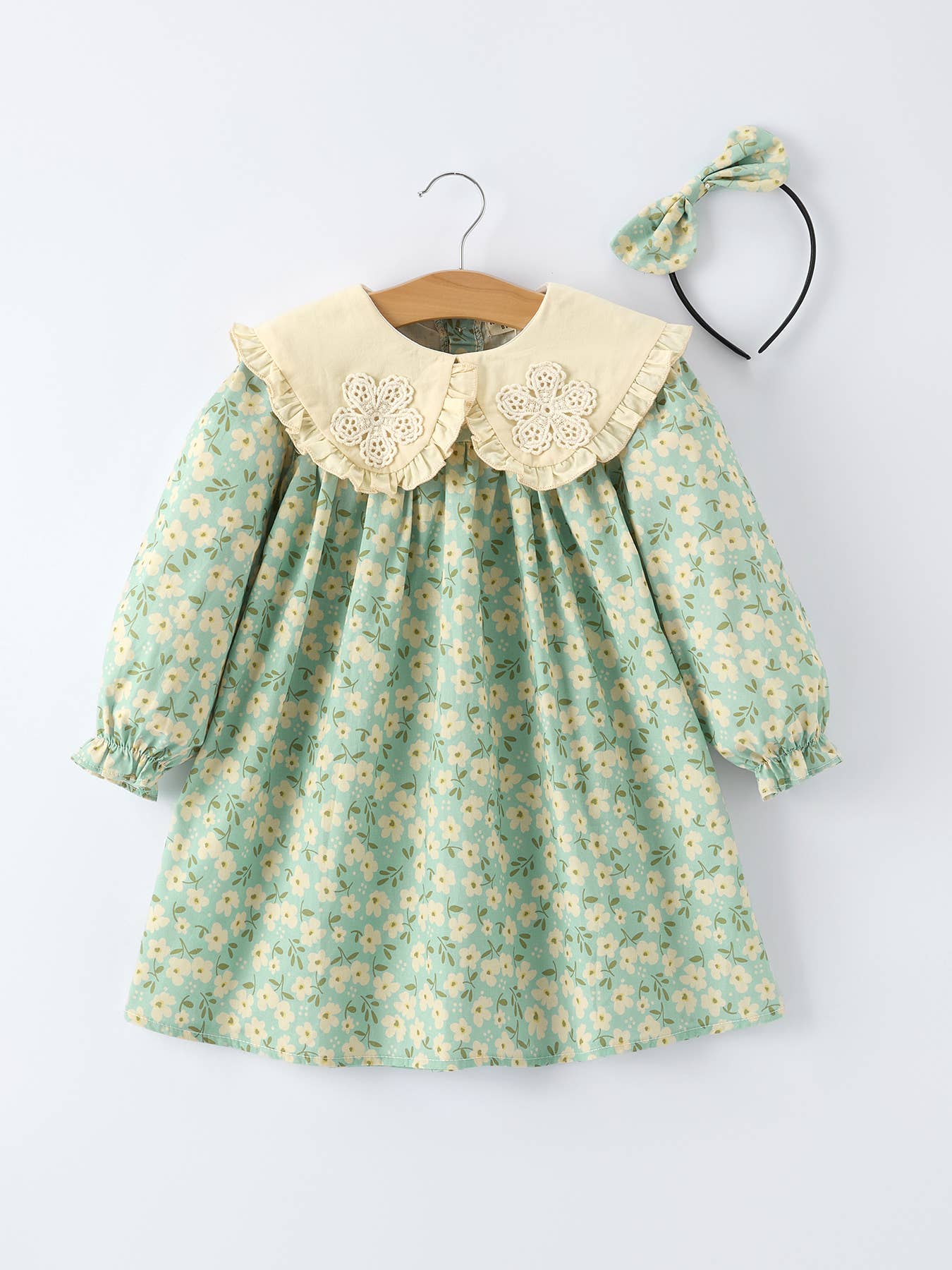 Linnea Dress with Matching Headband in Spring Floral- Girls (2-7)