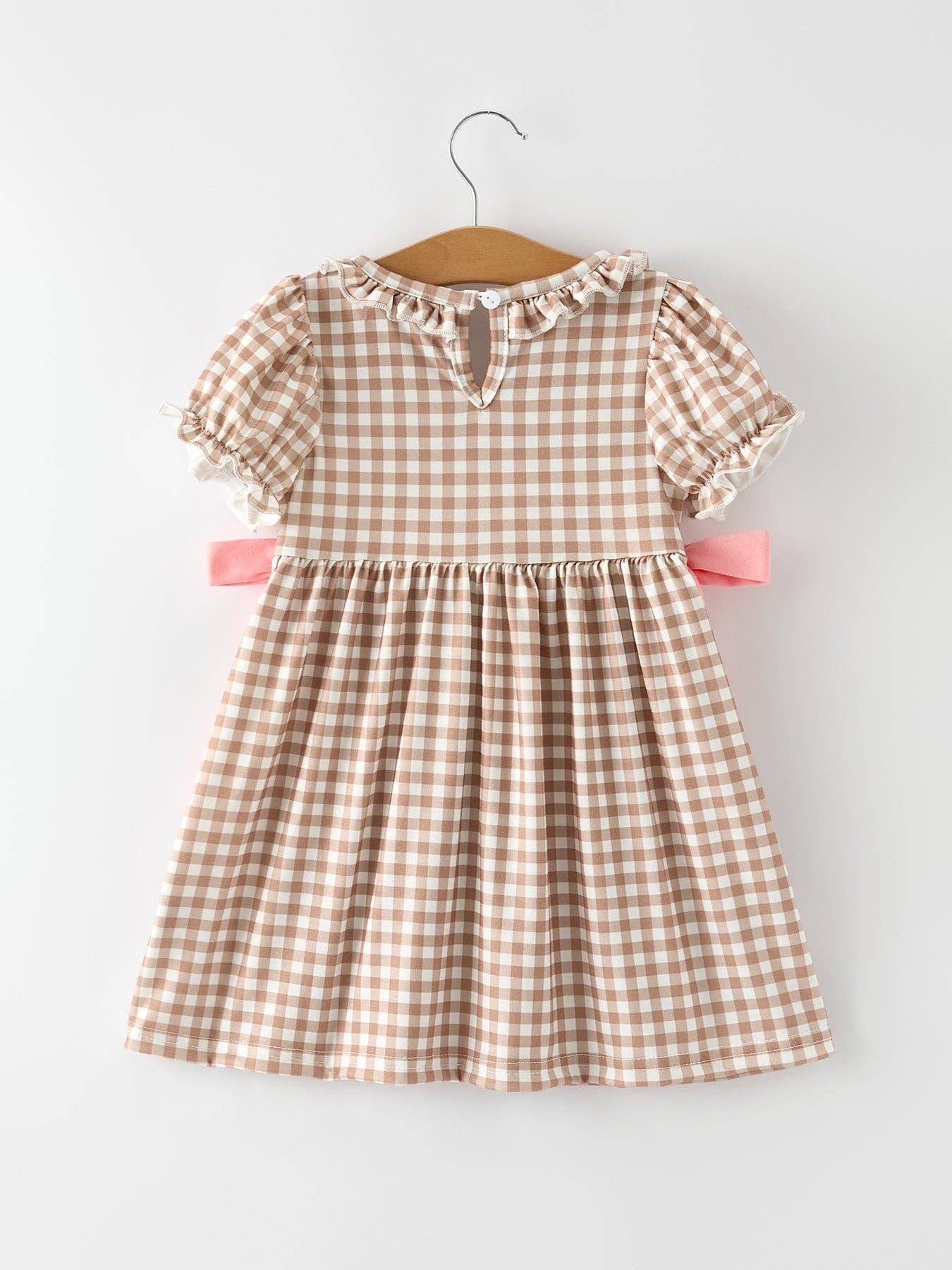 Gingerbread and Bows Dress in Brown- Girls (2-6)