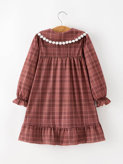 Prairie Rose Dress in Brown- Girls (2-6)