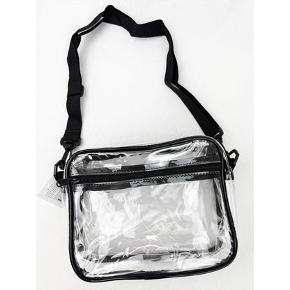 Clear Crossbody Bag in Black
