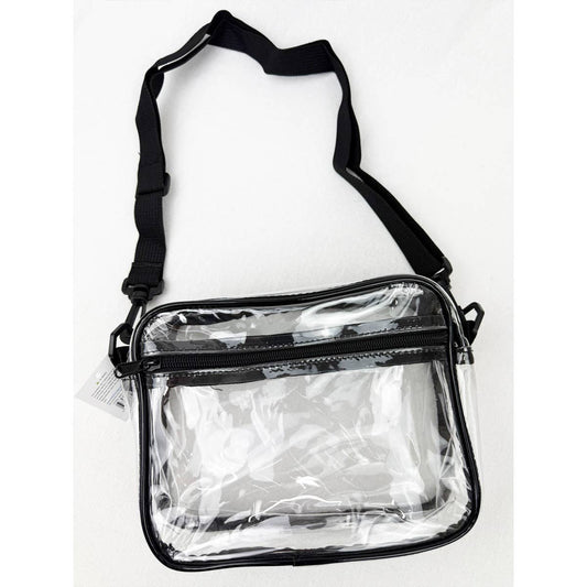 Clear Crossbody Bag in Black