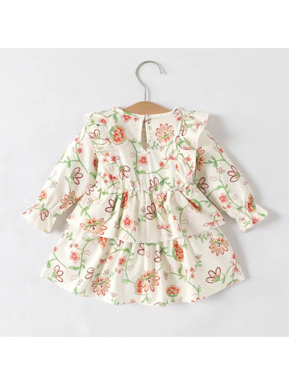 Khloe Dress in Apricot- Girls Infant (3/6M - 18/24M)