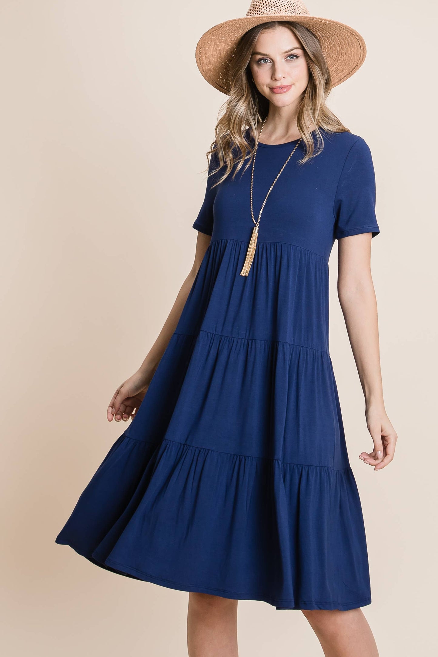 Joanna Dress in Navy- Misses (S-XL)