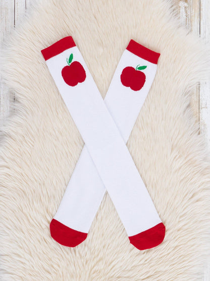 Knee Socks in Apple a Day- Girls (OS)