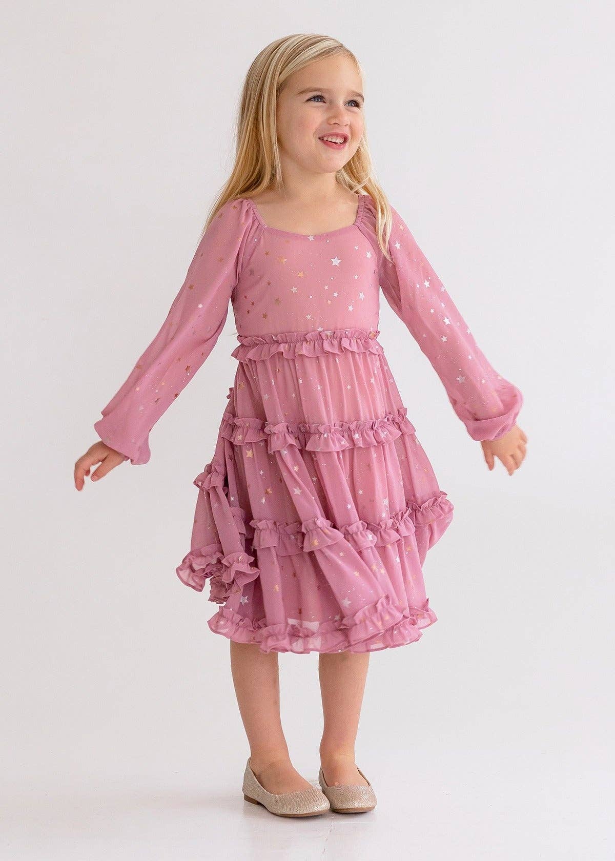 Starlight Starbright Dress in Purple- Tween (14)