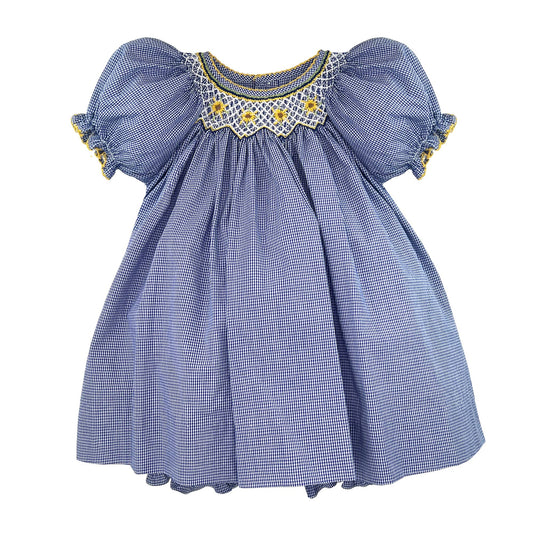 Ida Dress in Navy- Infant Girls (3M-9M)