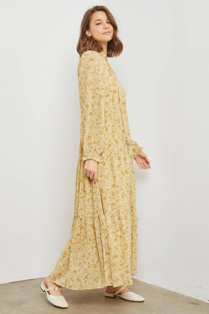 Julianna Dress in Yellow- Misses (S-L)