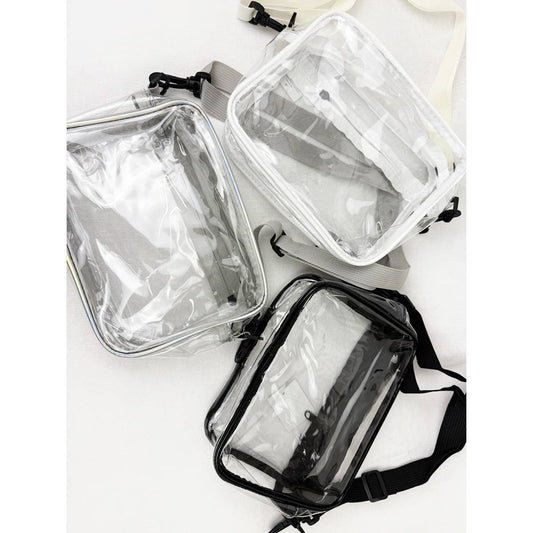 Clear Crossbody Bag in Grey